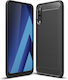 Husă Samsung Galaxy A30s A307 Mată din Silicon Design Carbon cu Dungi Negru