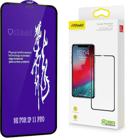 0.33mm Full Glue Tempered Glass Μαύρο (iPhone 11 Pro / X / XS)