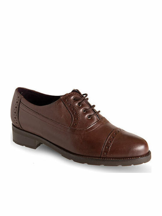 Women's Leather Oxford Shoes Brown