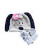 Kinder Mütze Set Pelz Gray