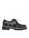 Women's Patent Leather Flatform Oxfords Black