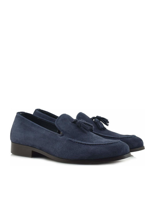 Designer Men's Suede Loafers Blue