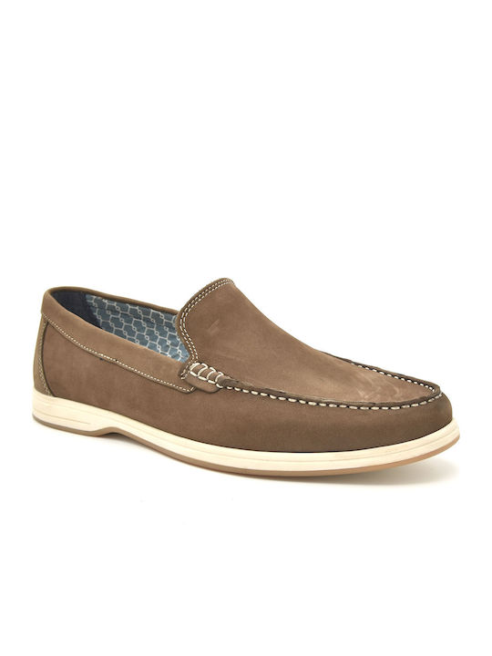 Freemood Men's Suede Loafers Beige