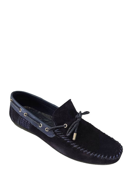 Men's Leather Moccasins Blue