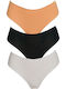Femei Slip 3Pack White/black/beige