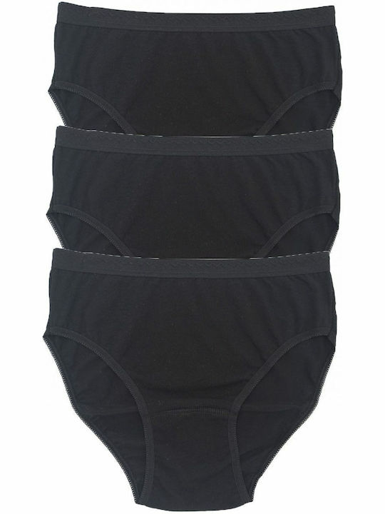 Fay Lingerie High Waist Women's Slip 3Pack Black