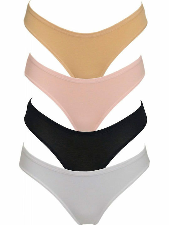Γυναικεία Slip MultiPack Λευκο/μαυρο/ροζ/μπεζ