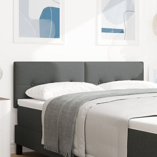 vidaXL Fabric Bed Headboard Dark Gray 160x88cm