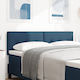 vidaXL Stoff Kopfstütze für Betten Blau 144x88cm