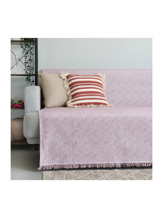 Ravelia Pesce Armchair Throw 180x180cm Burgundy