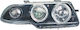 Φανάρια Εμπρός Angel Eyes Opel Astra F 1994-1999 Μαύρα Λάμπες Η1 Σετ 2τμχ Swo03b94