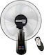 Bormann BFN7110 Ventilator Wand 50W mit Fernbedienung Schwarz