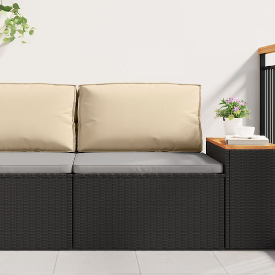 vidaXL Възглавница за градински стол с гръб Бежова 40x70см