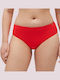 Bikini Slip Hohe Taille Deep Coral