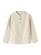 Kinderbluse Langarm Beige