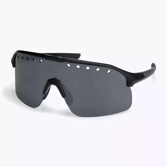 Rogelli Ventro Polarisierte Sonnenbrille Schwarz Rauch Platin Revo