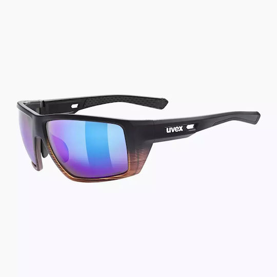 Uvex Mtn Venture Cv Sunglasses Black Demi Matt Mirror Blue