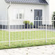 vidaXL Garden Metal Fence Railings in White Col...