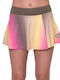 Bidi Badu Spectrum Printed Women's Wavy Skort Light Brown Coral Yellow