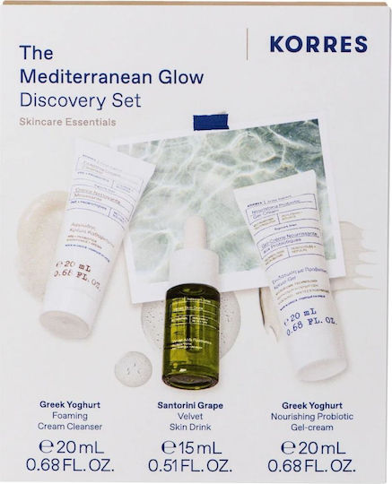 Korres The Mediterranean Glow Σετ Περιποίησης για Ενυδάτωση & Λάμψη 3τμχ
