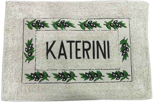 Πατάκι Μπάνιου Βαμβακερό Katerini 370690 Πράσινο 40x60εκ.