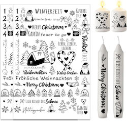 Christmas Candle Sticker Set In German