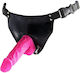 Rosa realistischer Dildo mit Harness & Vibration Toyjoy Powergirl Vibrations-Strap-On Rosa 15cm