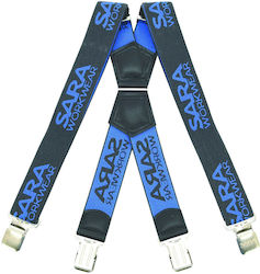Bretelii elastice de lucru Sara Workwear Cărbune Nou Azzuro Bretelii elastice de lucru Sara Workwear Cărbune Nou Azzuro