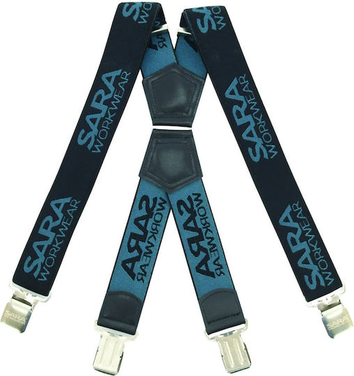 Ελαστικές Τιράντες Εργασίας Sara Workwear Black Petrol