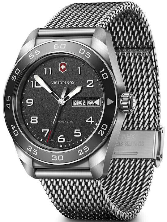 Victorinox Herrenuhr 42mm Batterie mit Gray Met...