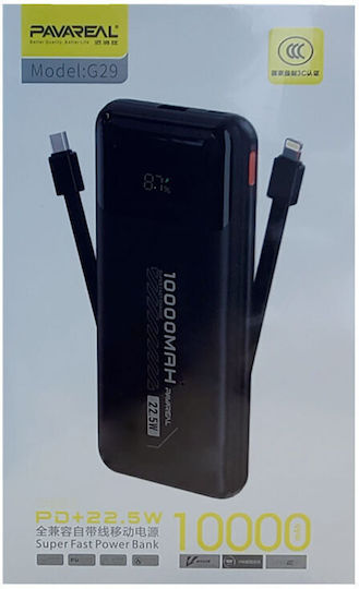 Pavareal G29 Power Bank 10000mAh 22.5W Schwarz