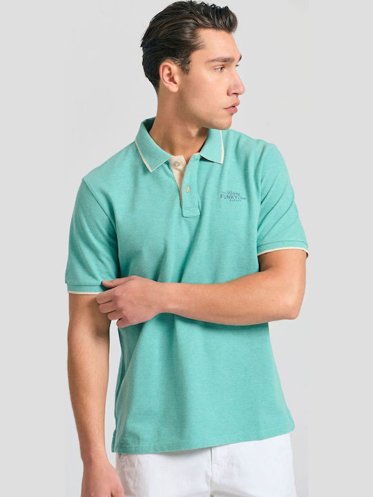 Funky Buddha Polo T-shirt Turquoise