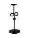 Candle Holder Metal in Black Color 10x24cm 1pcs