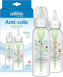 Dr. Brown's Options Πλαστικό με Θηλή Σιλικόνης για 0+ μηνών Pig/Frog 250ml 2τμχ