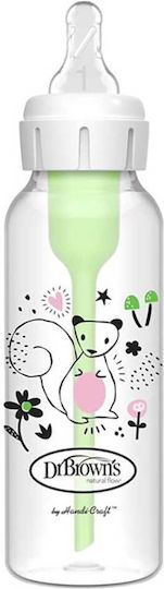 Dr. Brown's Plastic Baby Bottle Options Anti-Colic with Silicone Nipple for 0+, 0+ m, months White Squirrel 250ml