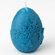 Beboulino Osterkerze Ei 5x7cm Verschiedene Designs oder Farben Blau