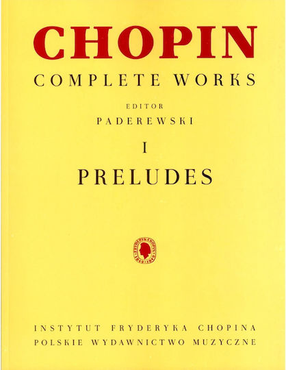 Fryderyk Chopin Institute Chopin Fryderyk Preludes Vol I Paderewski