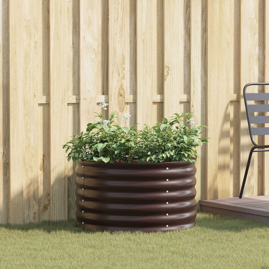 vidaXL Garten Topf Metallisch Brown 80x80x44cm.