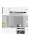 vidaXL Rectangular Glass Back Open Gray 110x60x0.6cm 42001306