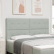 vidaXL Fabric Bed Headboard Light Gray 180x118cm