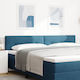 vidaXL Fabric Bed Headboard Dark Blue 100x40cm
