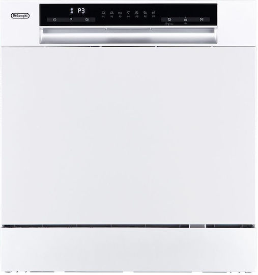 De'Longhi Mașină de spălat vase de blat pentru 8 seturi de vase L55xÎ59cm Alb