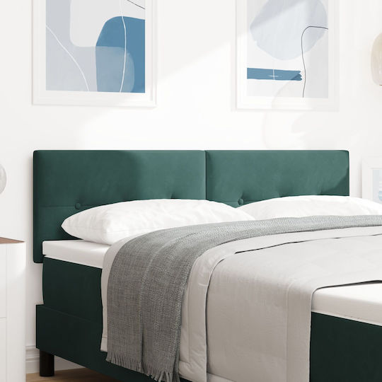 vidaXL Fabric Bed Headboard Dark Green 72x40cm