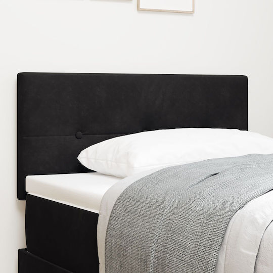vidaXL Fabric Bed Headboard Black 80x40cm