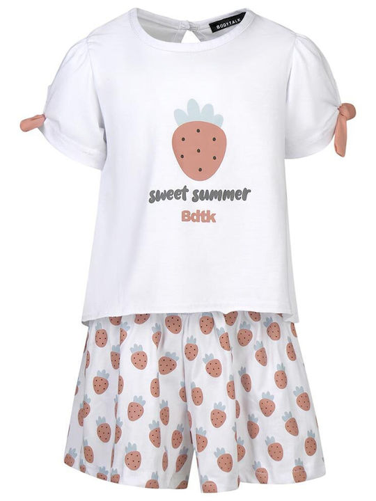 BodyTalk Kids Clothing Set with Shorts White 2 Pieces