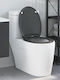 vidaXL Plastic Soft Close Toilet Seat Gray 37.5cm 42002362