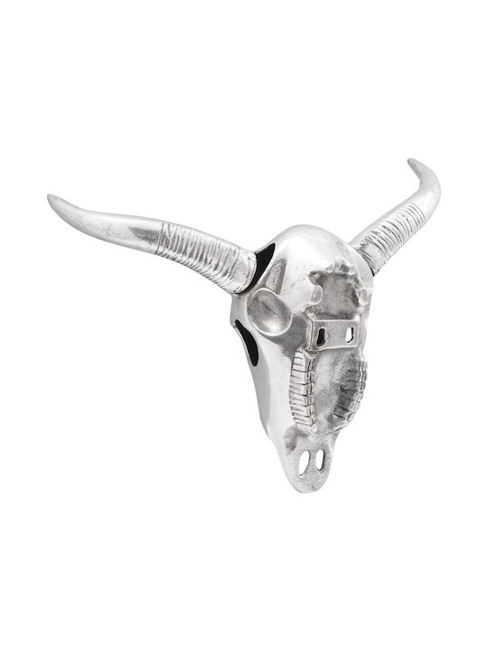 vidaXL Wall Decor Silver Made of Metal 53x13x34cm