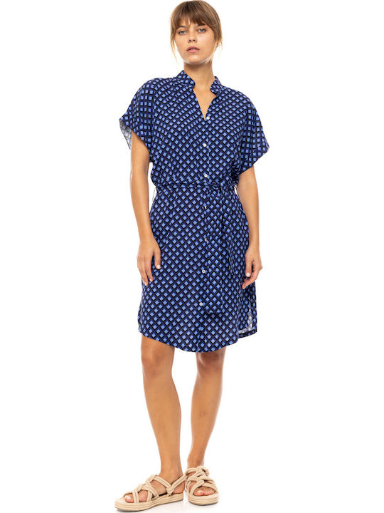 Pink Label Damen Kleid Strand Blue Azure