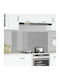 vidaXL Rectangular Glass Back in Light Gray 120x60x0.6cm 42001309