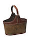 Sinialo Decorative Basket Leather Artificial Leather Brown 36x22x46cm